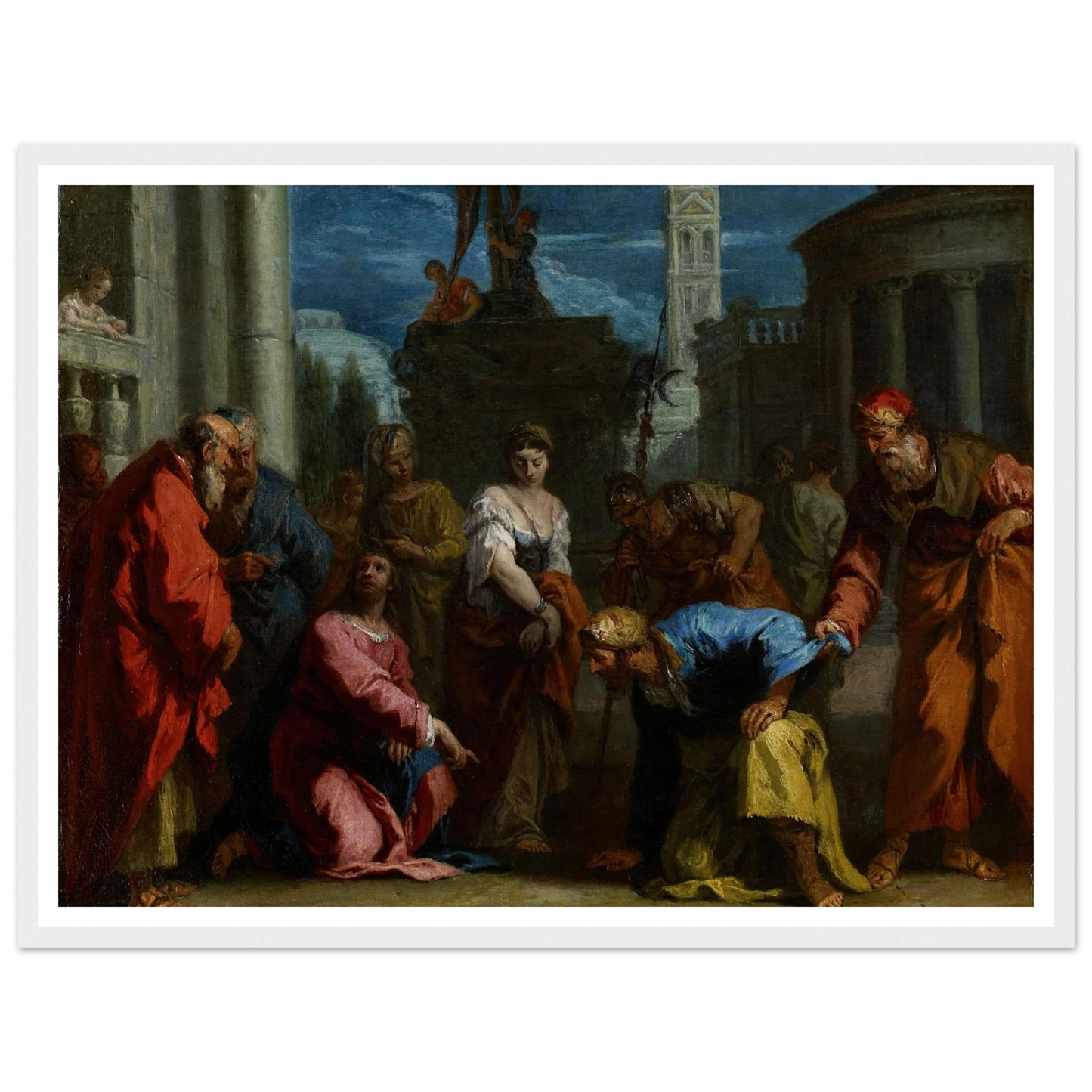 Christ and the Woman Taken in Adultery (1720s) Art Print | Sebastiano Ricci-Quipham Collections