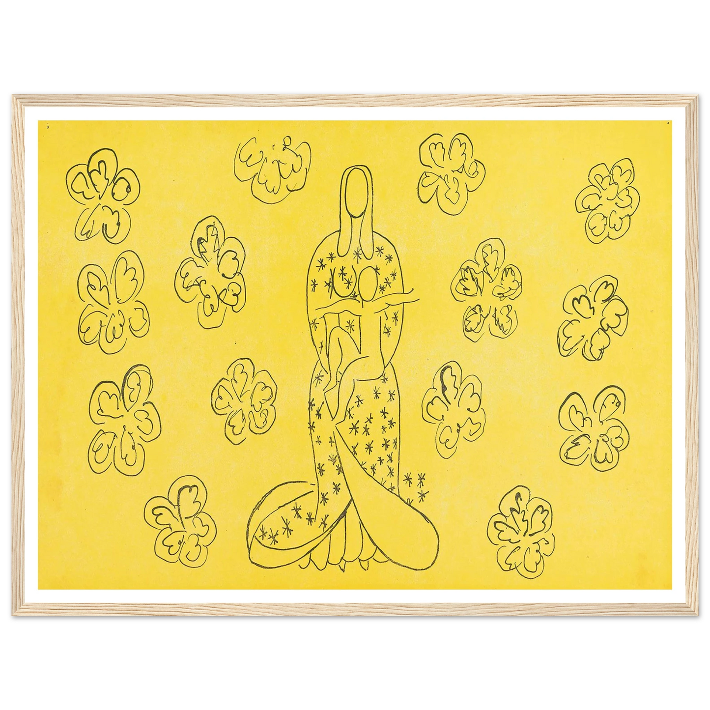 Vierge et l’enfant au décor fleuri (1949) Art Print | Henri Matisse-Quipham Collections