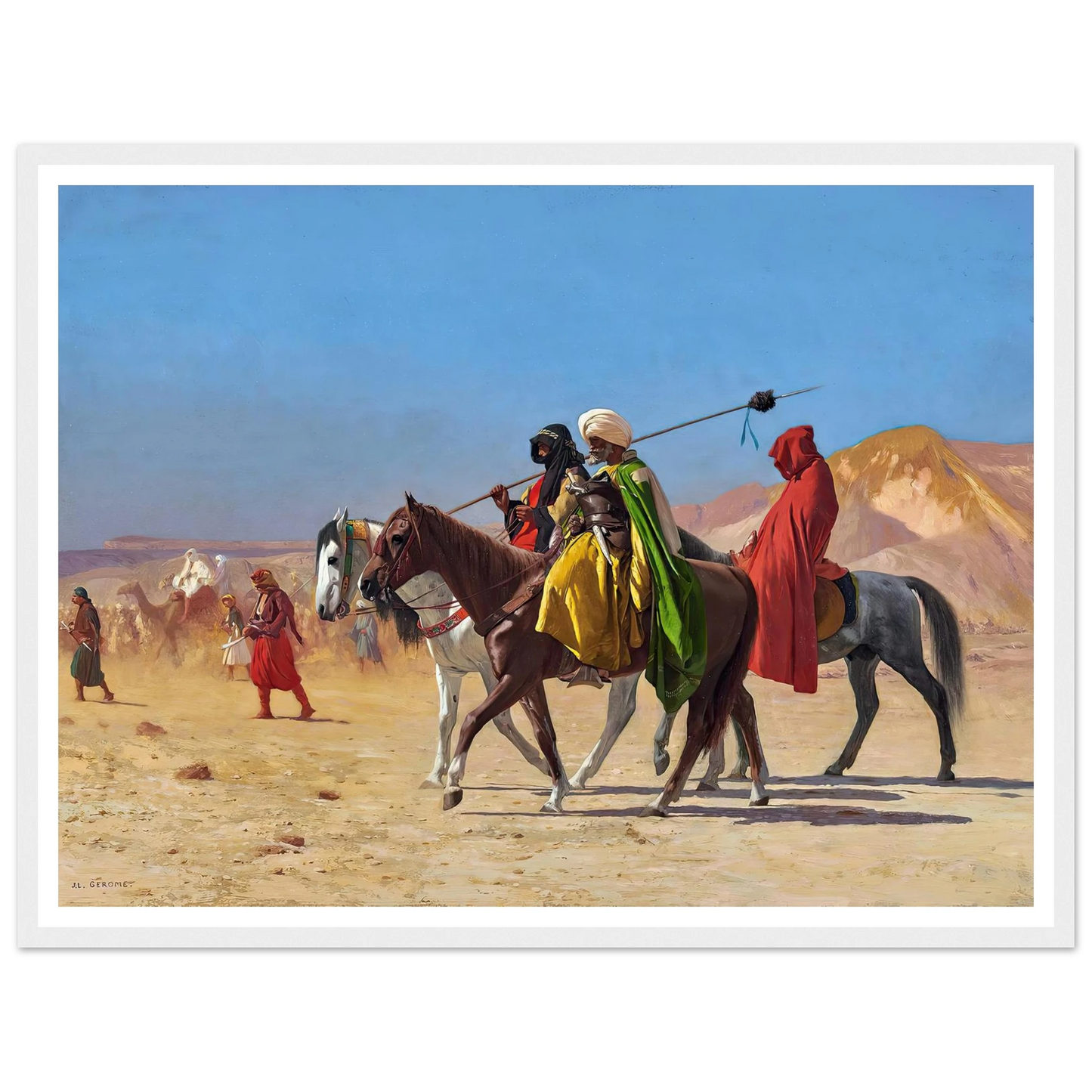 Riders Crossing the Desert (1870) Art Print | Jean Leon Gerome-Quipham Collections