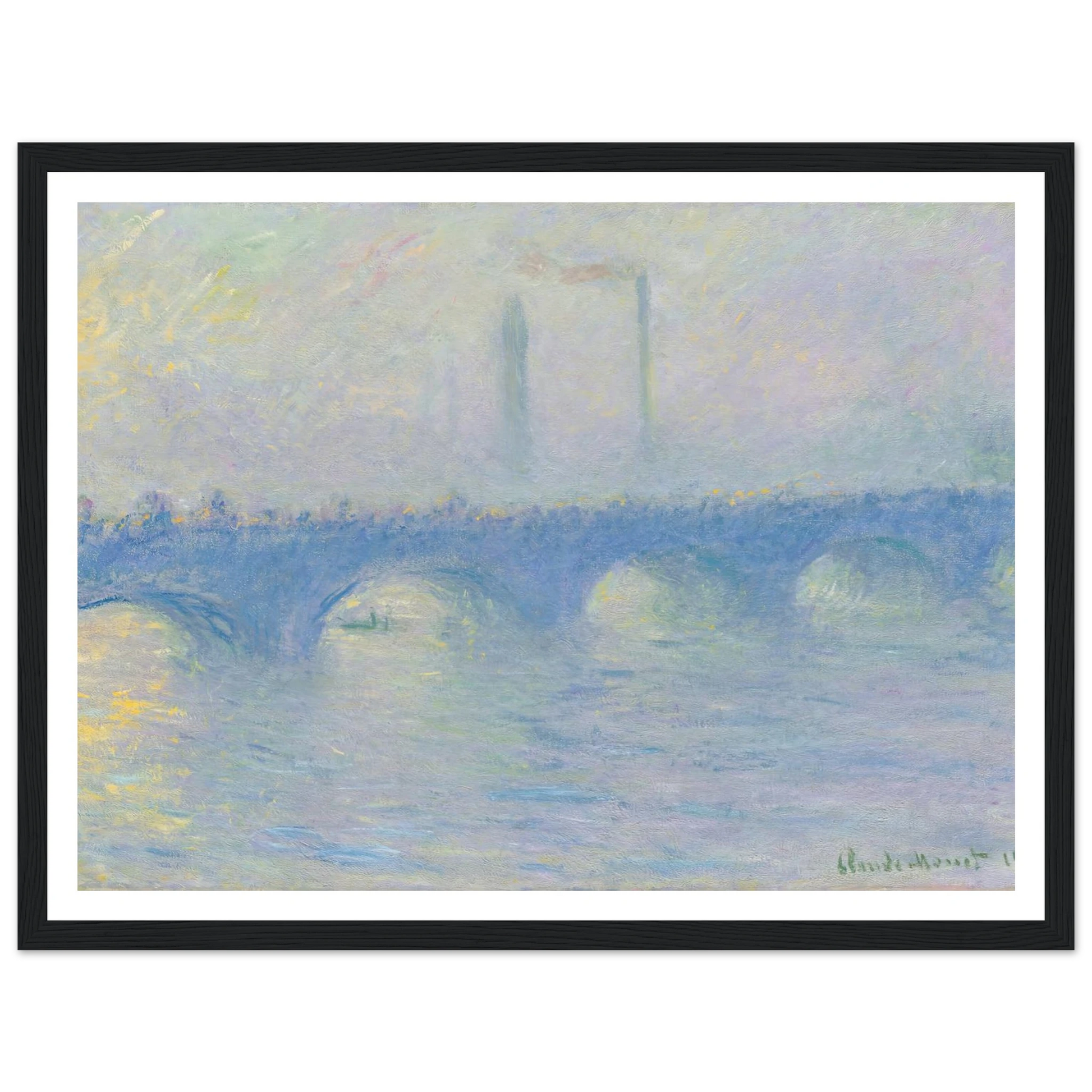 Waterloo Bridge, effet de brume (1904) Art Print | Claude Monet-Quipham Collections