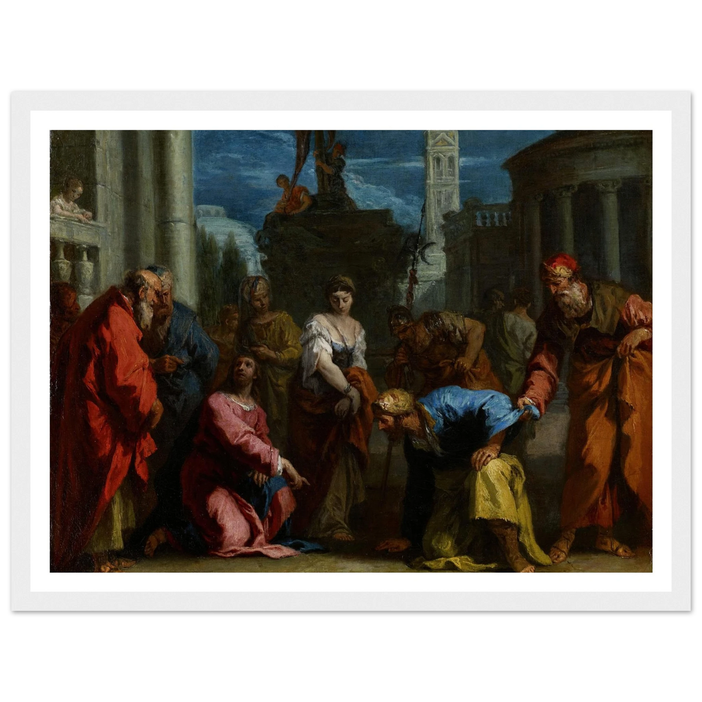 Christ and the Woman Taken in Adultery (1720s) Art Print | Sebastiano Ricci-Quipham Collections