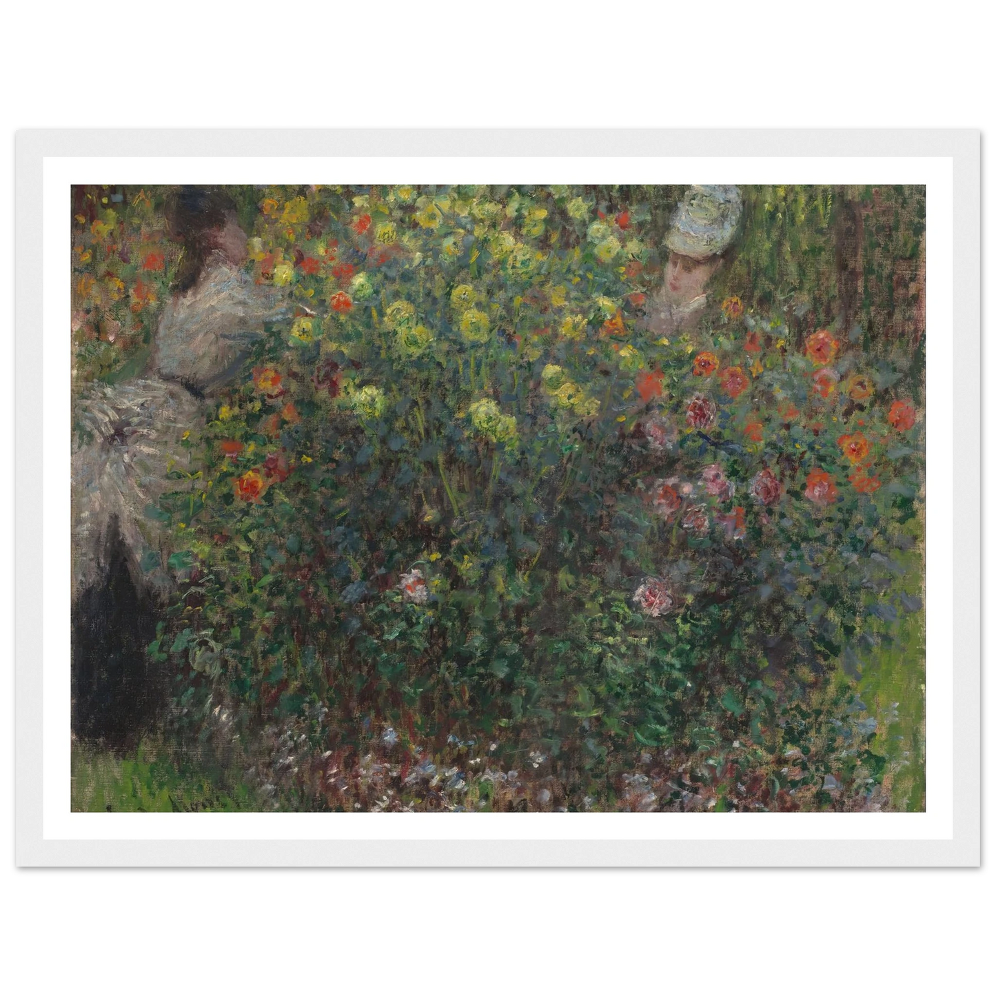 Ladies in Flowers (1875) Art Print | Claude Monet-Quipham Collections