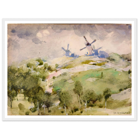 Windmills Art Print | William Henry Holmes-Quipham Collections