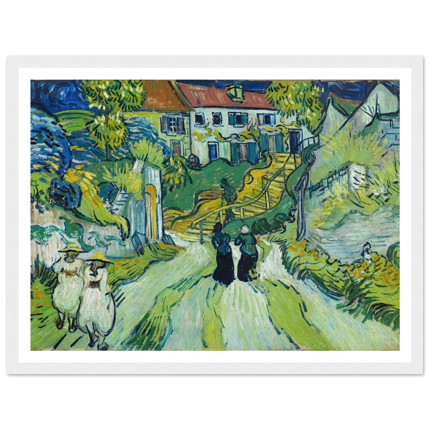 Stairway at Auvers (1890) Art Print | Vincent van Gogh-Quipham Collections