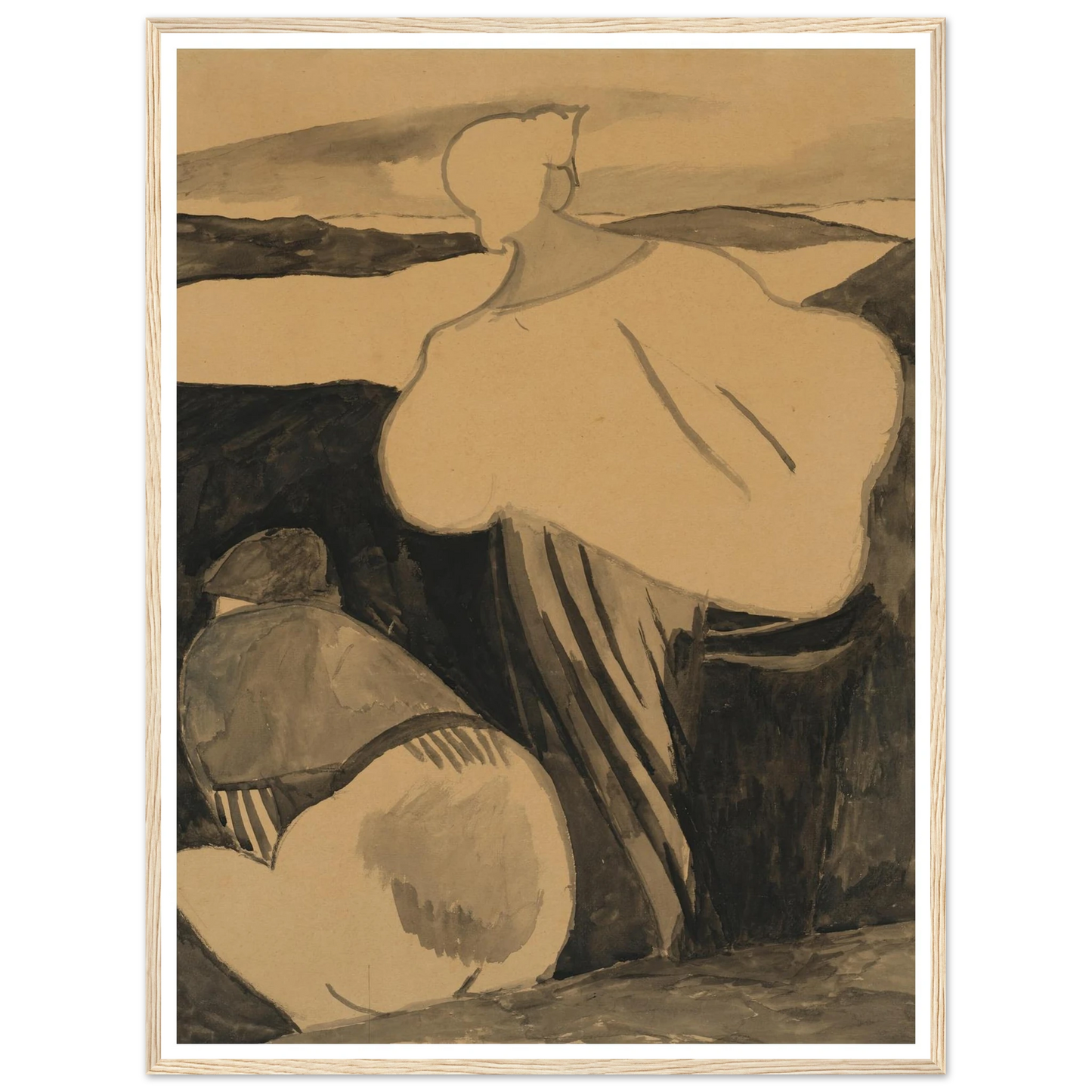 Femmes de pêcheur dans les dunes, vues de dos (1923) Art Print | Leon Spilliaert-Quipham Collections