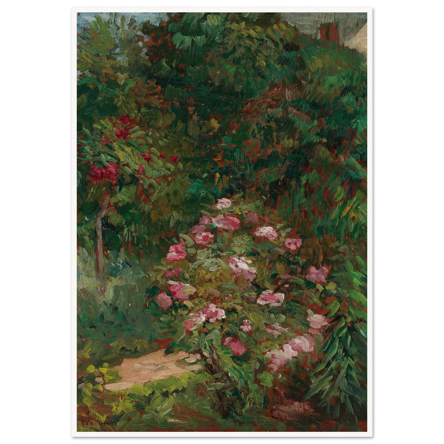 Massif De Fleurs, Jardin Du Petit Gennevilliers (1884) Art Print | Gustave Caillebotte-Quipham Collections