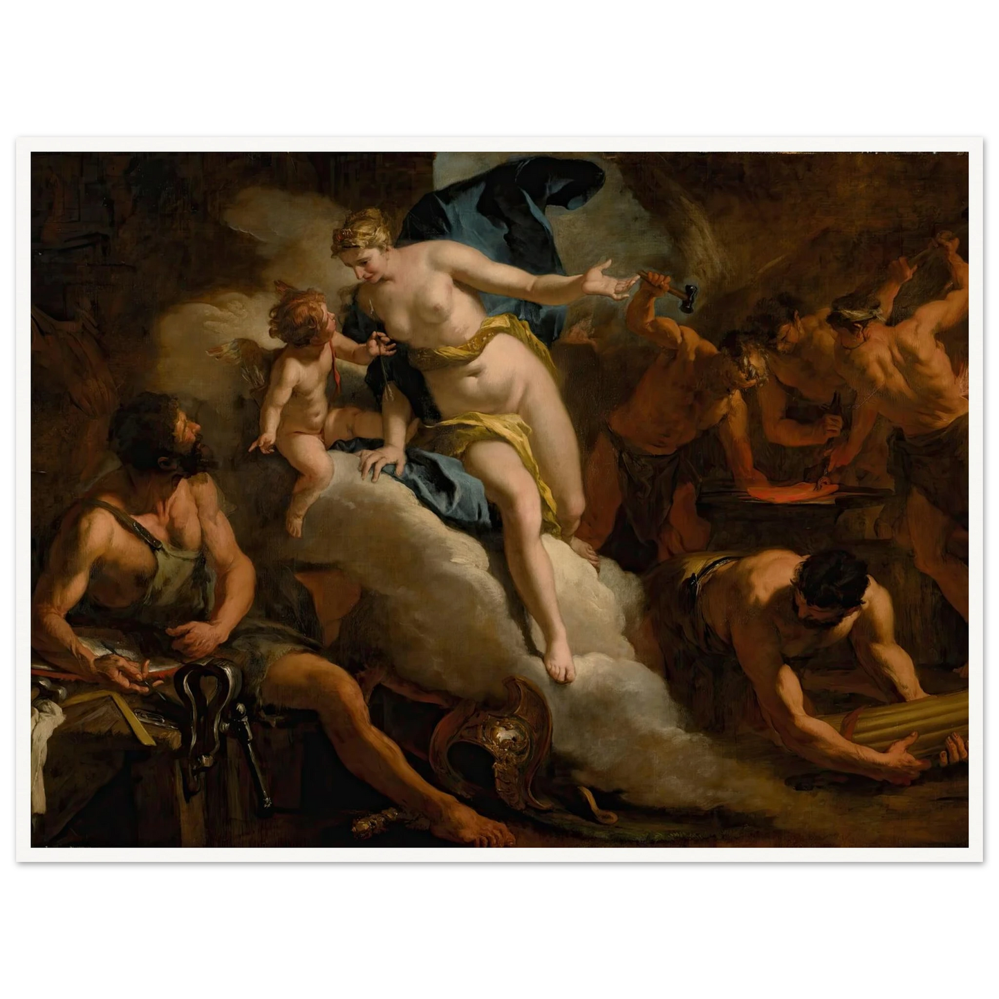 Venus In The Forge Of Vulcan Art Print | Sebastiano Ricci-Quipham Collections