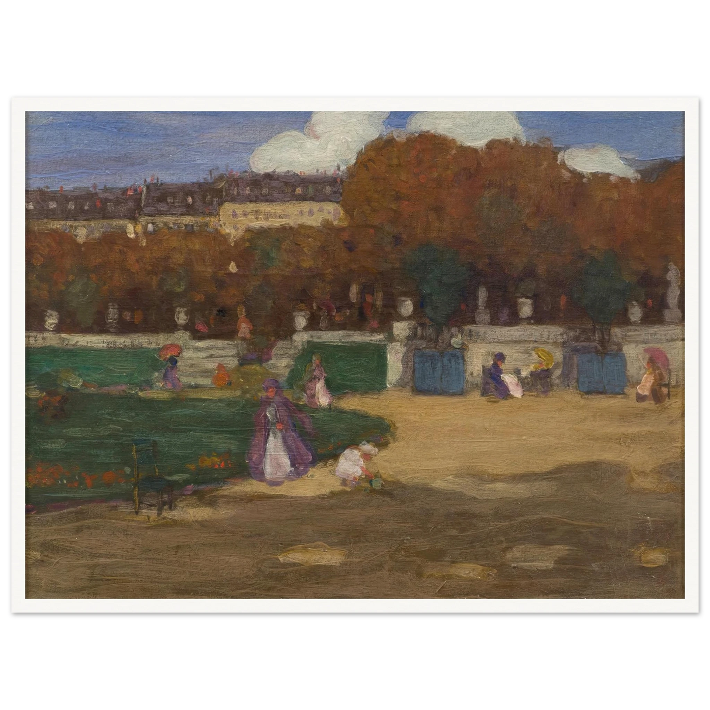 Luxembourg Gardens, Paris (1902) Art Print | Frederick Carl Frieseke-Quipham Collections