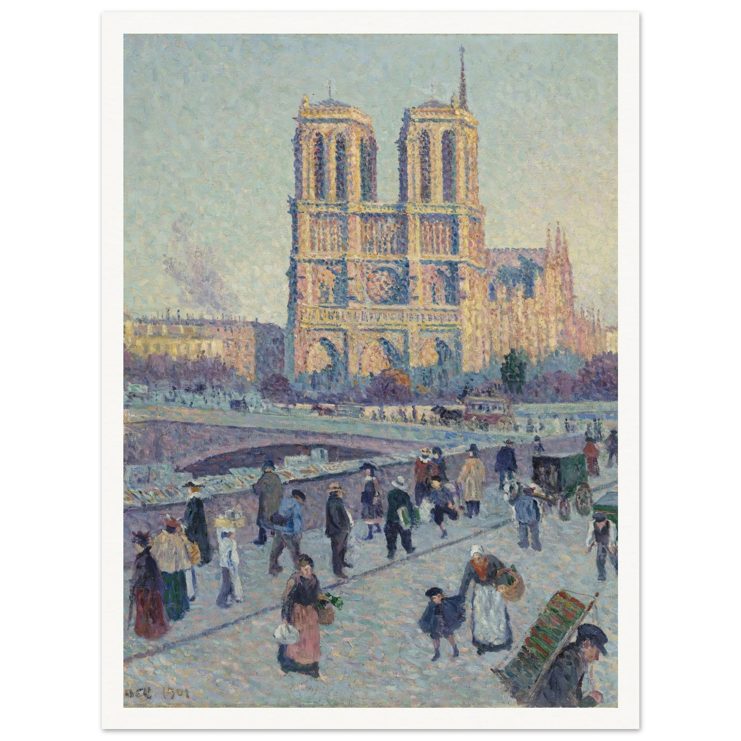 The Quai Saint-Michel and Notre-Dame Art Print | Maximilien Luce-Quipham Collections