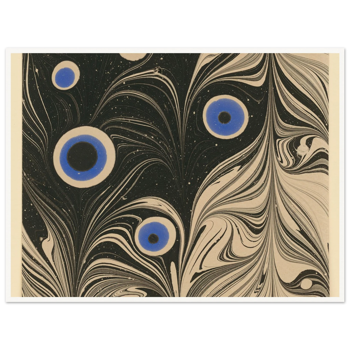 Marmorpapier (Pfauenfederornament) (1903 - 1907) Art Print | Josef Hoffmann-Quipham Collections