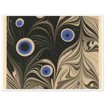 Marmorpapier (Pfauenfederornament) (1903 - 1907) Art Print | Josef Hoffmann-Quipham Collections