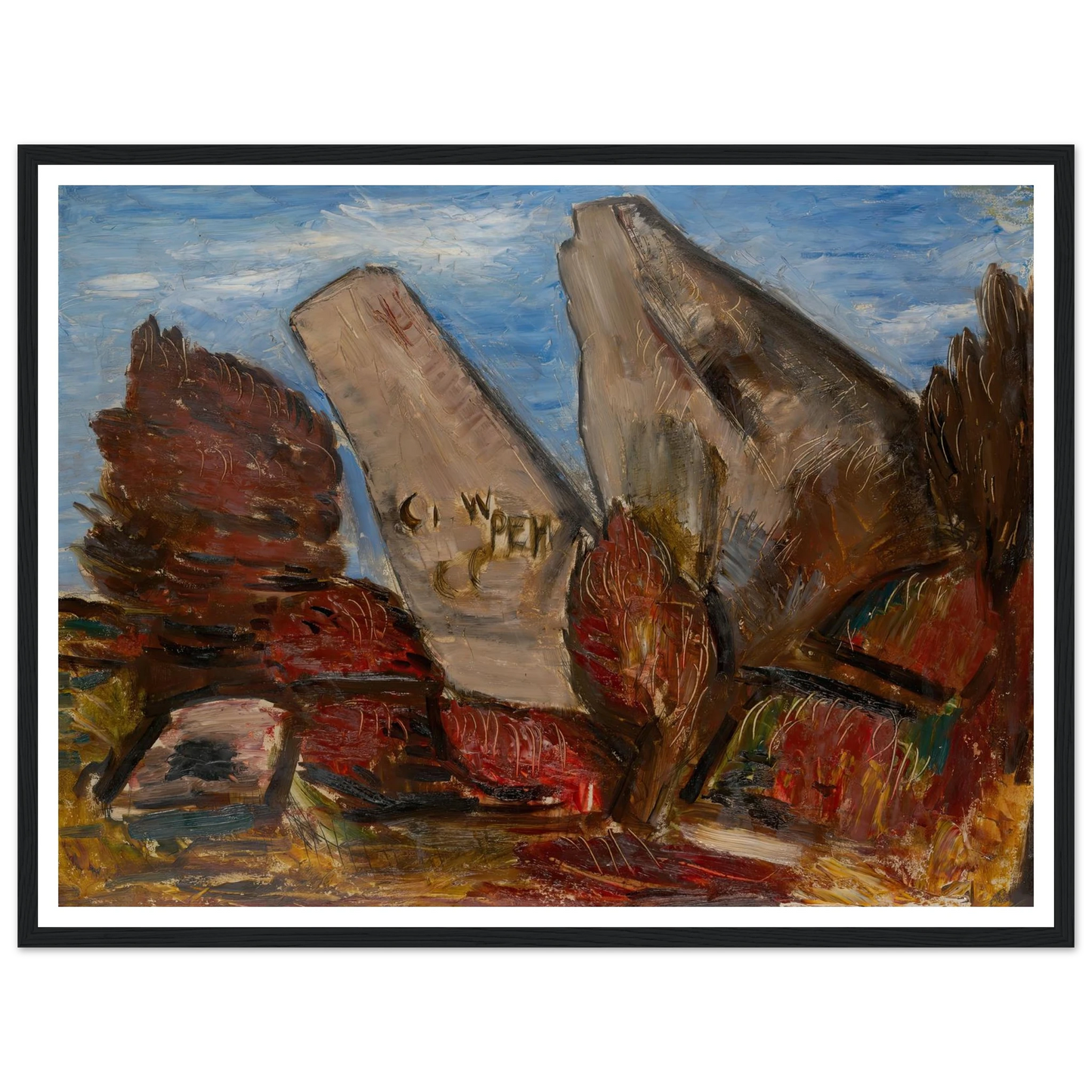 Whale’s Jaw, Dogtown Common, Cape Ann, Massachusetts (1934) Art Print | Marsden Hartley-Quipham Collections