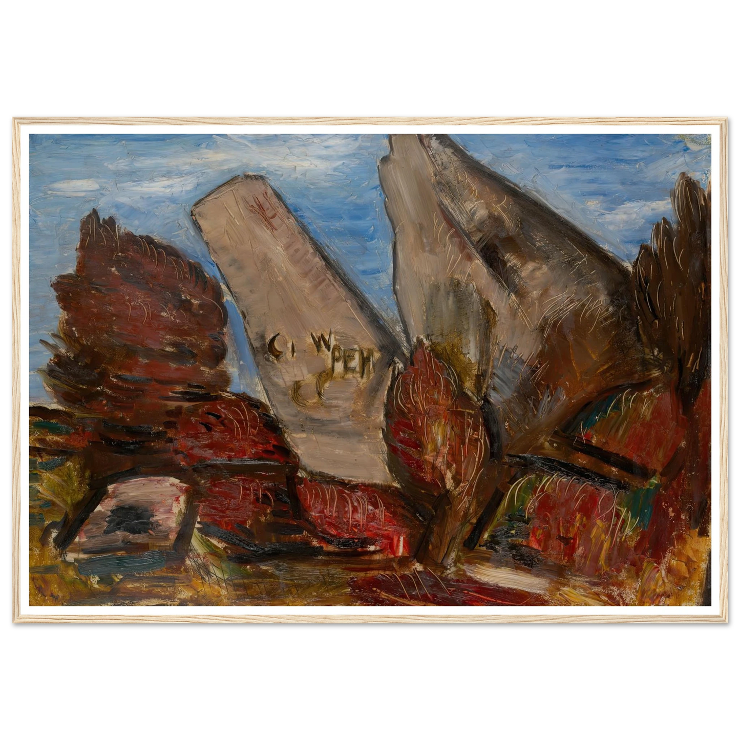 Whale’s Jaw, Dogtown Common, Cape Ann, Massachusetts (1934) Art Print | Marsden Hartley-Quipham Collections