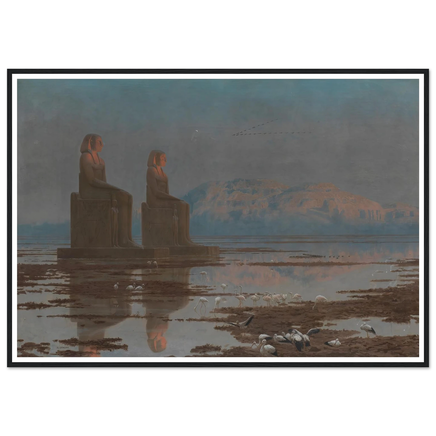 The Nile in flood, Thebes Art Print | Jean Leon Gerome-Quipham Collections