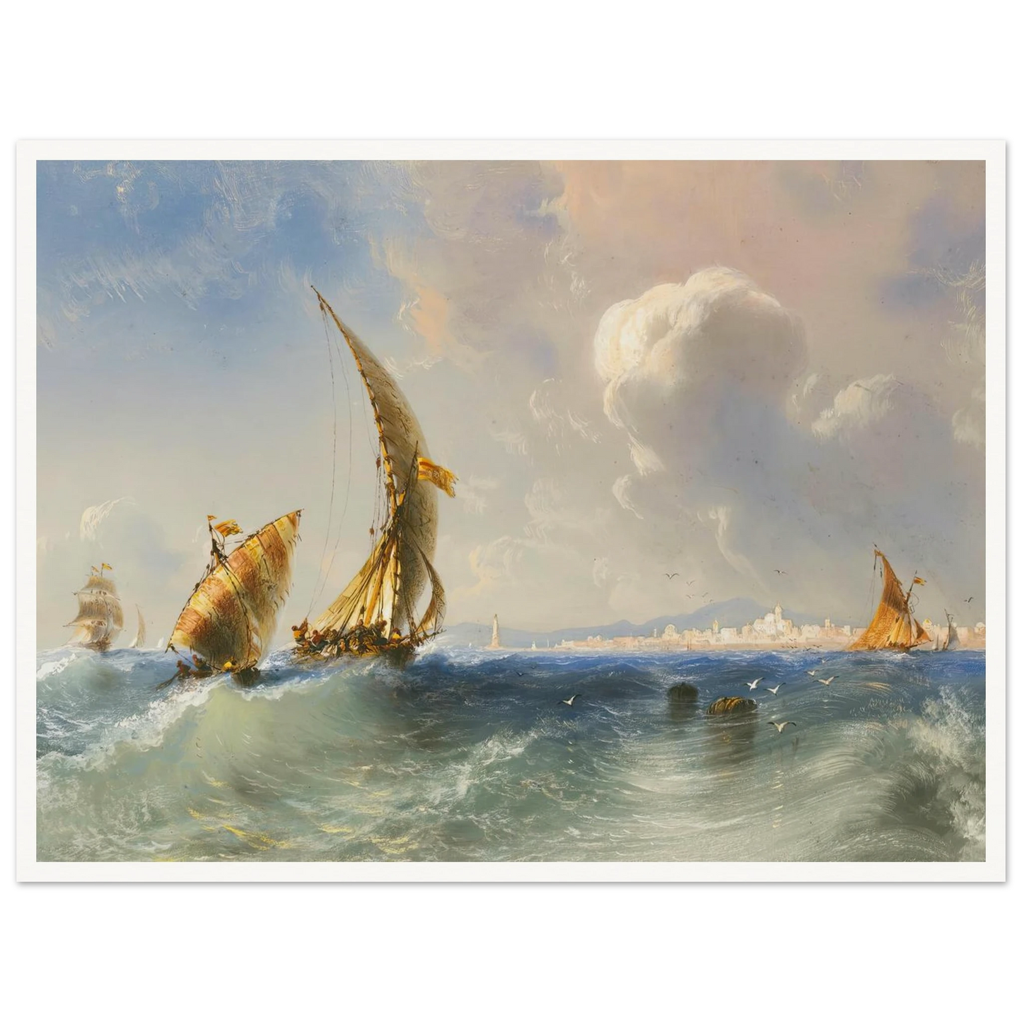 High Seas Near Alicante Art Print | Carlo Bossoli-Quipham Collections