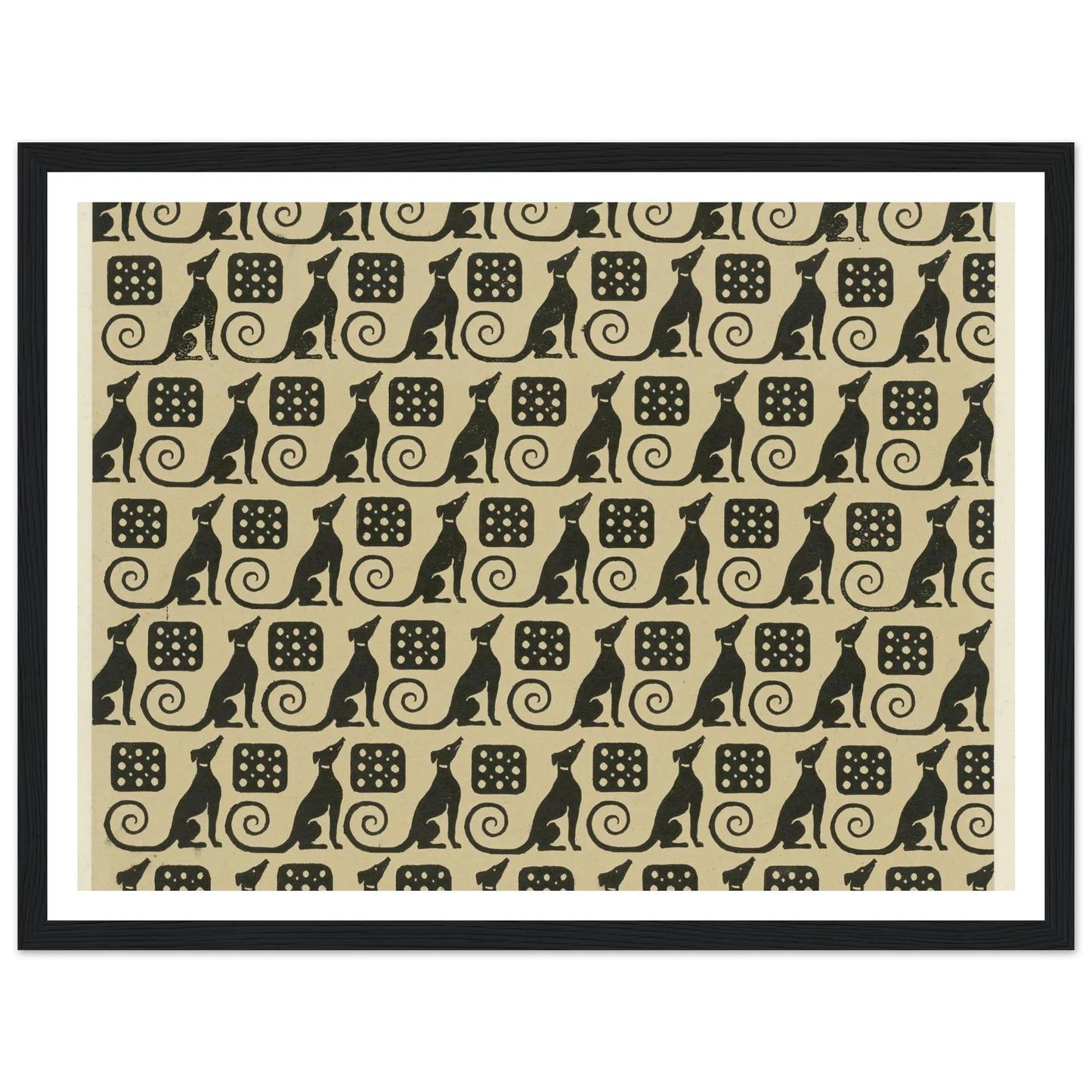 Buntpapier (Hunde) (1902 - 1906) Art Print | Maria von Uchatius-Quipham Collections