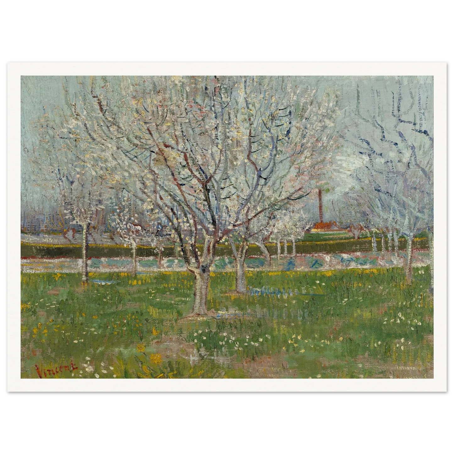 Orchard in Blossom (Plum Trees) Art Print | Vincent van Gogh-Quipham Collections