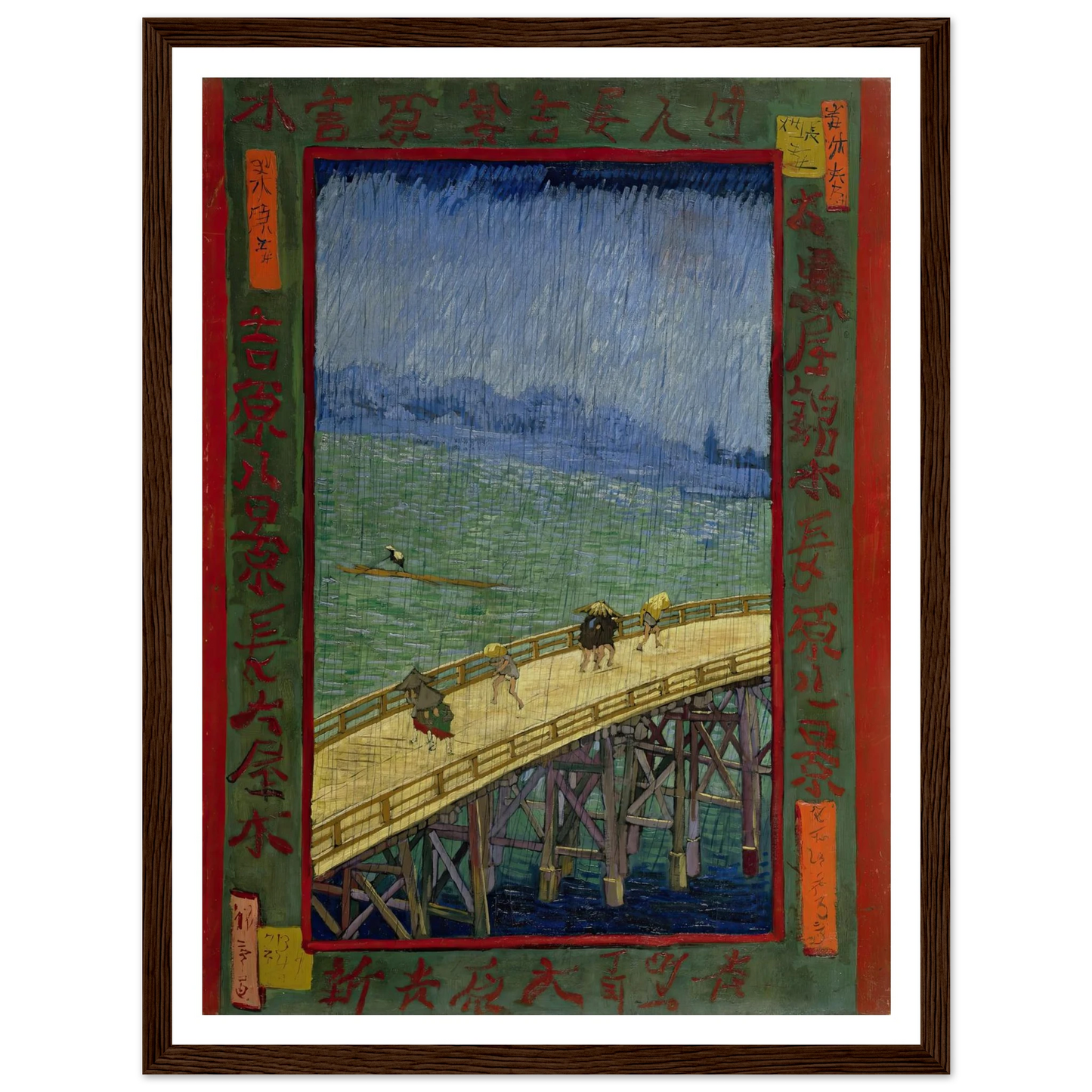 Bridge in the rain (after Hiroshige) (1887) Art Print | Vincent van Gogh-Quipham Collections