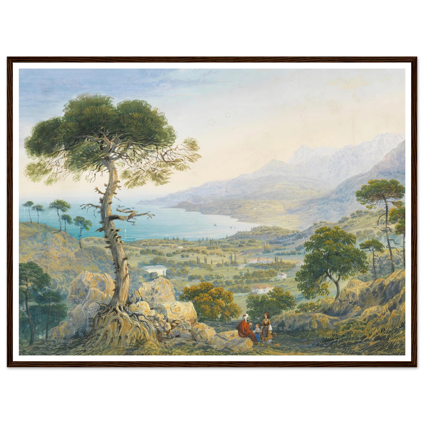 Krimlandschaft mit Meeresbucht (1844) Art Print | Carlo Bossoli-Quipham Collections
