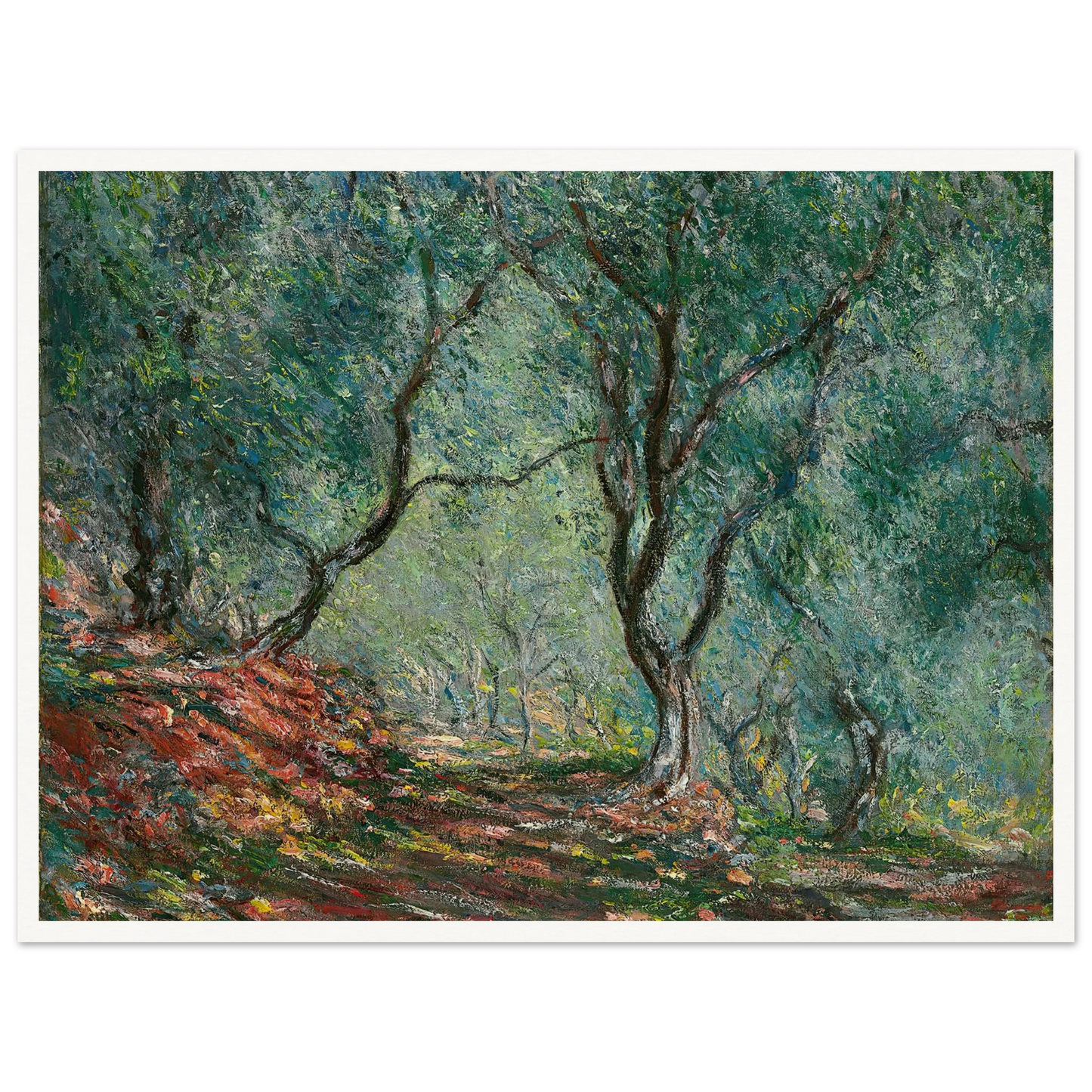 Bois d’oliviers au jardin Moreno (1884) Art Print | Claude Monet-Quipham Collections