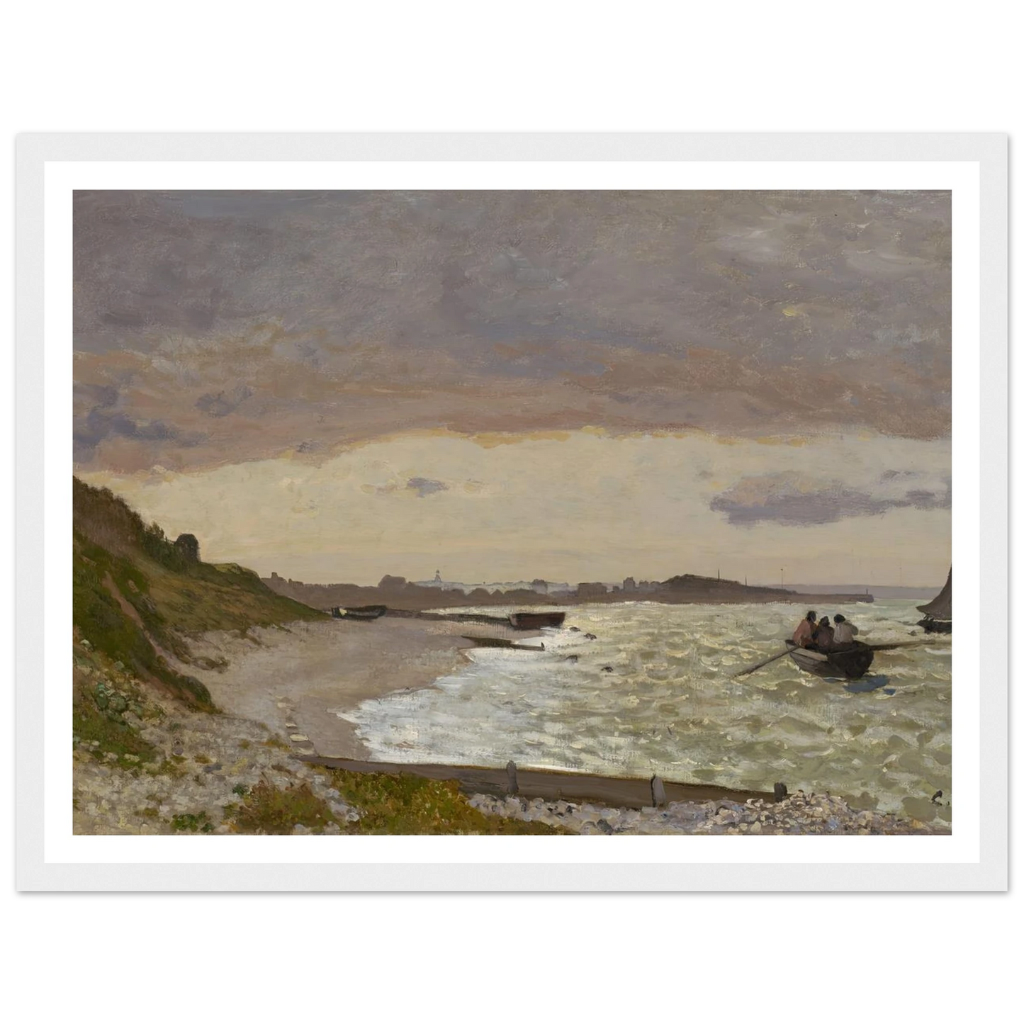 The Seashore at Sainte-Adresse (1864) Art Print | Claude Monet-Quipham Collections