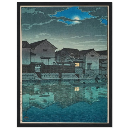 Izumo Matsue, oborozuki (Hazy moon at Matsue in Izumo) (1924) Art Print | Kawase Hasui-Quipham Collections