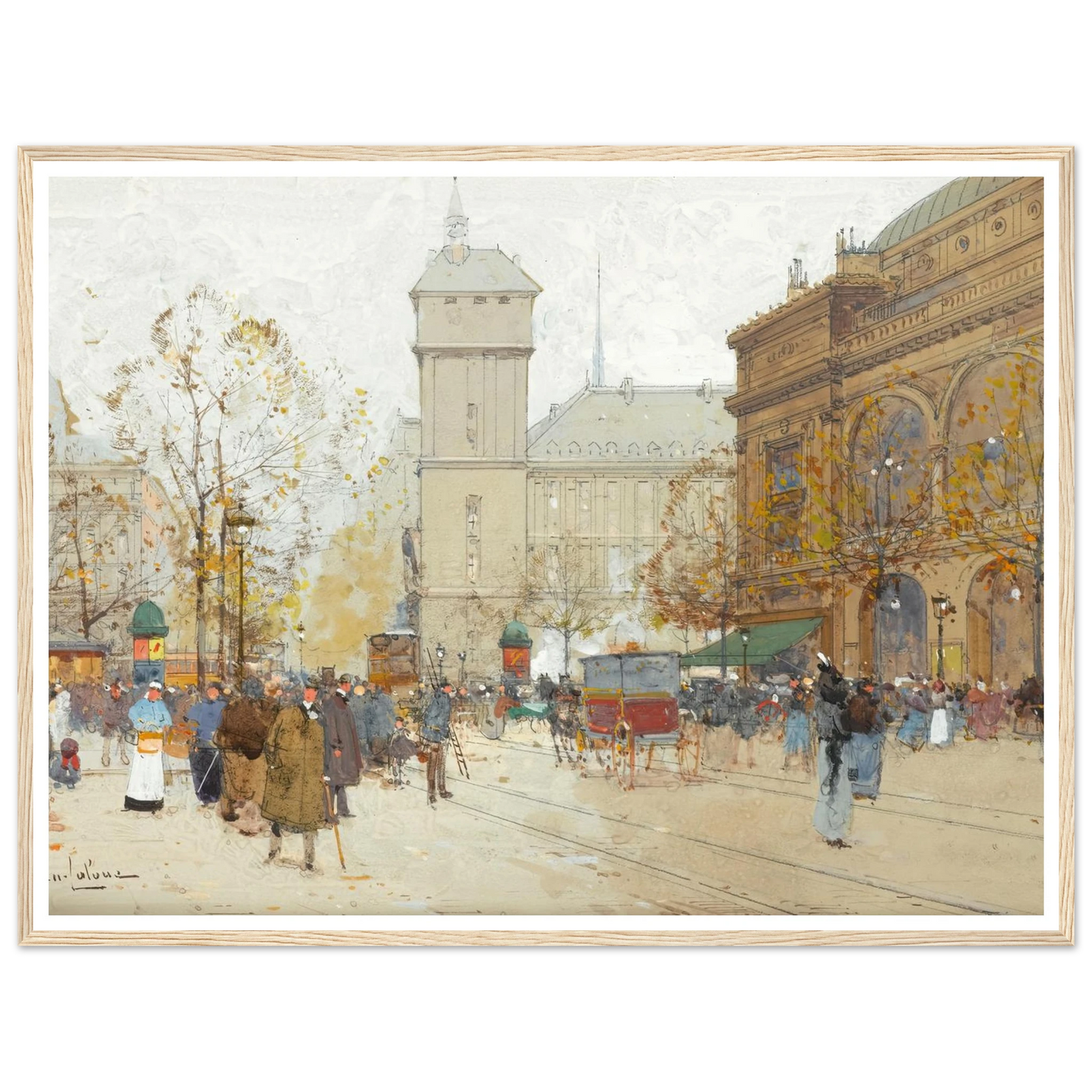 La Place Du Chatelet Art Print | Eugene Galien Laloue-Quipham Collections