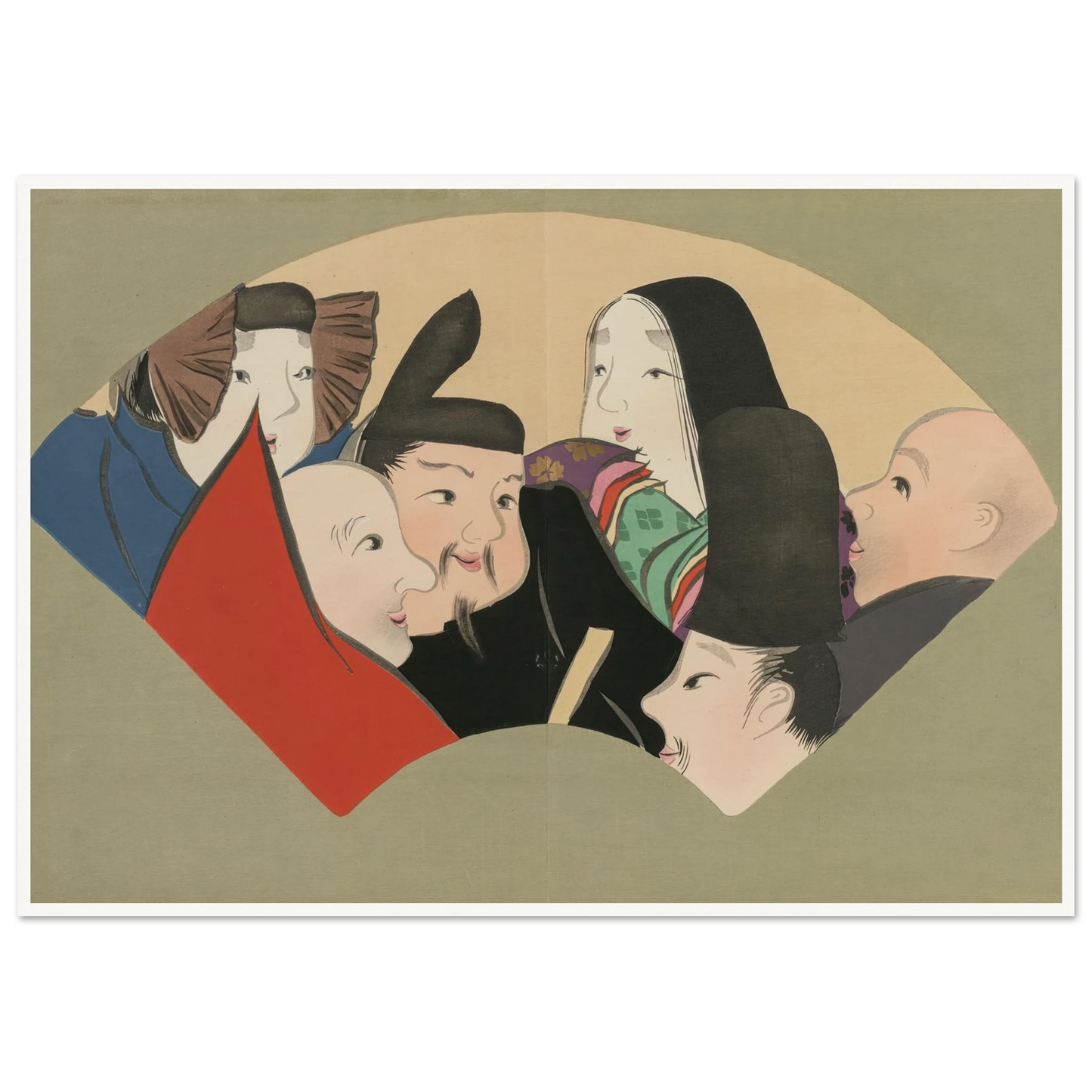 Six Poetic Immortals (Rokkasen) (1909-1910) Art Print | Kamisaka Sekka-Quipham Collections