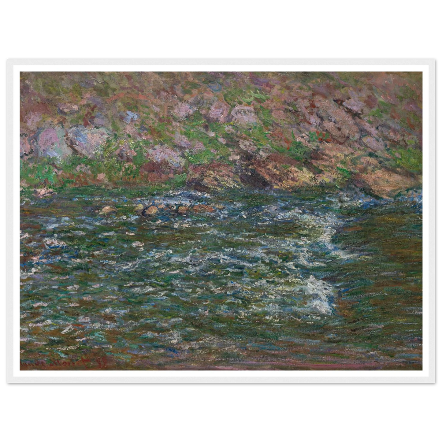 Rapids on the Petite Creuse at Fresselines (1889) Art Print | Claude Monet-Quipham Collections