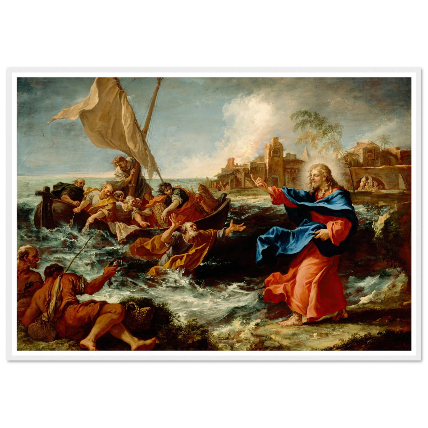 The Miraculous Draught Of Fishes (ca. between 1695 and 1697) Art Print | Sebastiano Ricci-Quipham Collections