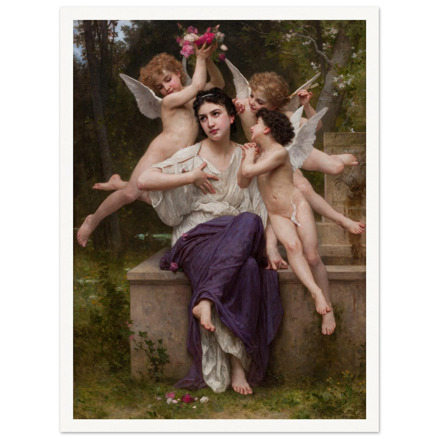 Dream of Spring (Rêve de printemps) (1901) Art Print | William Bouguereau-Quipham Collections
