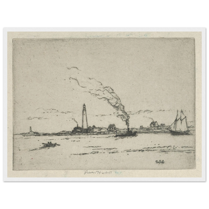 Boston Light (circa 1911) Art Print | Ernest Haskell-Quipham Collections