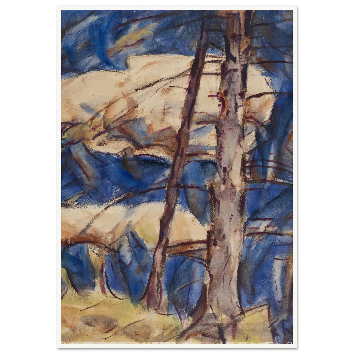 Bare Conifers (1921) Art Print | Christian Rohlfs-Quipham Collections