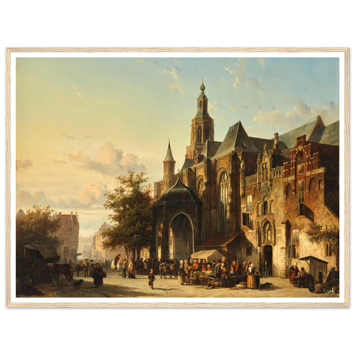 Market Square, Nijmegen (1849) Art Print | Cornelis Springer-Quipham Collections
