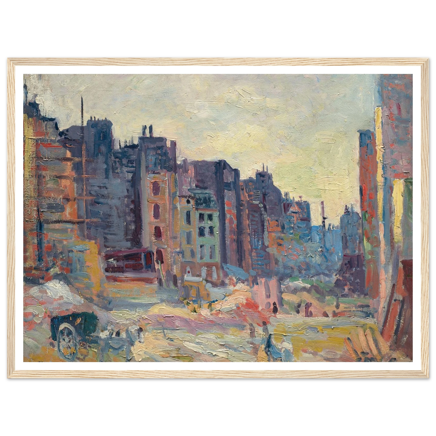 Paris, Le percement de la rue Réaumur (1907-08) Art Print | Maximilien Luce-Quipham Collections