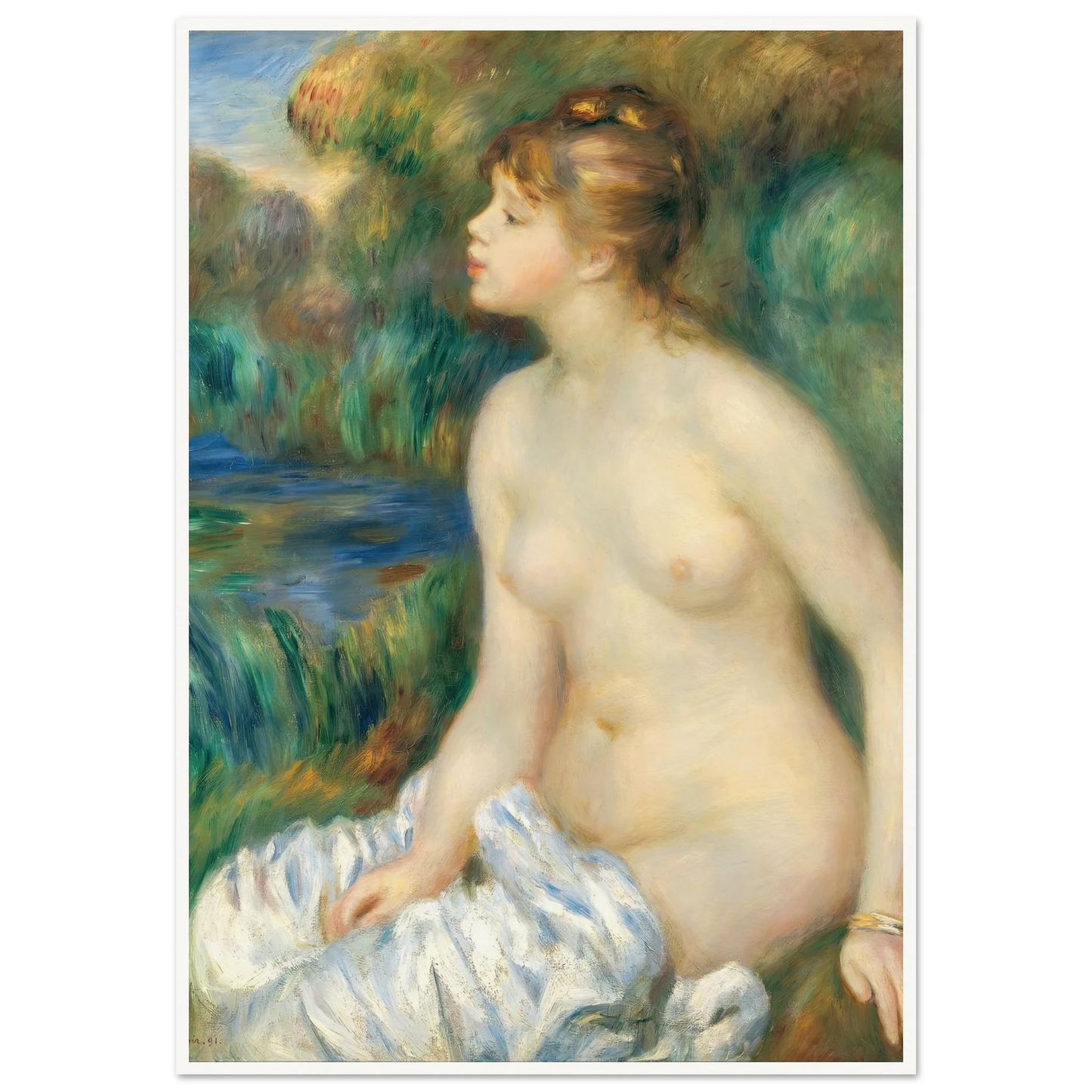 Bather (1891) Art Print | Pierre Auguste Renoir-Quipham Collections