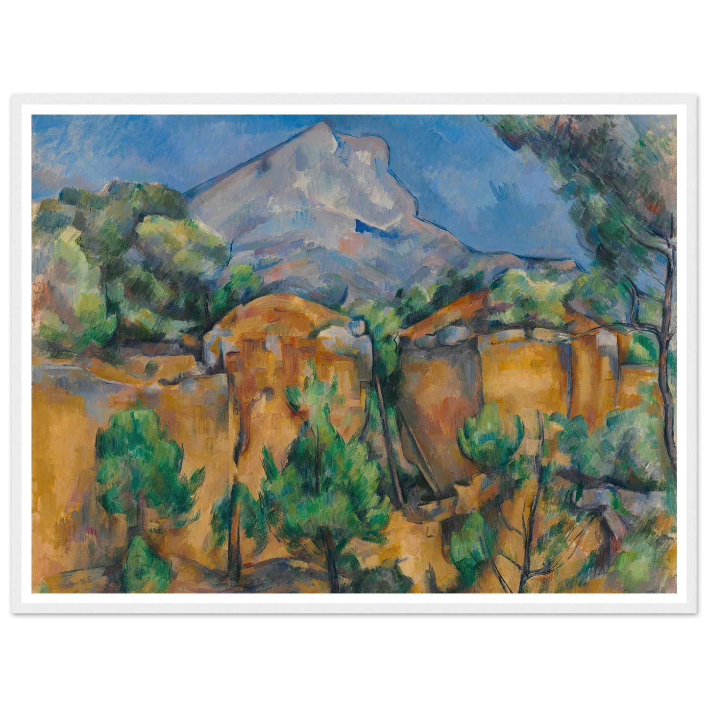 La Montagne Sainte-Victoire vue de la carrière Bibémus (circa 1897) Art Print | Paul Cezanne-Quipham Collections