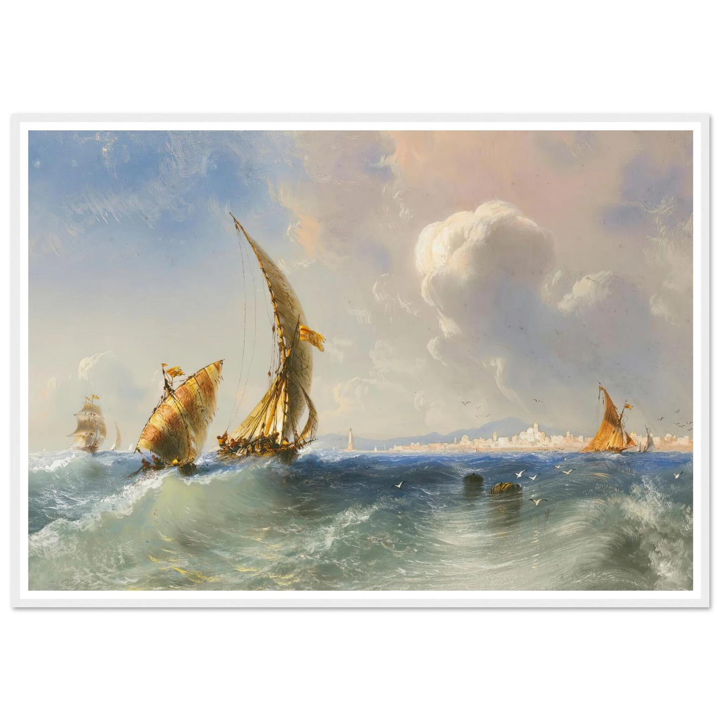 High Seas Near Alicante Art Print | Carlo Bossoli-Quipham Collections