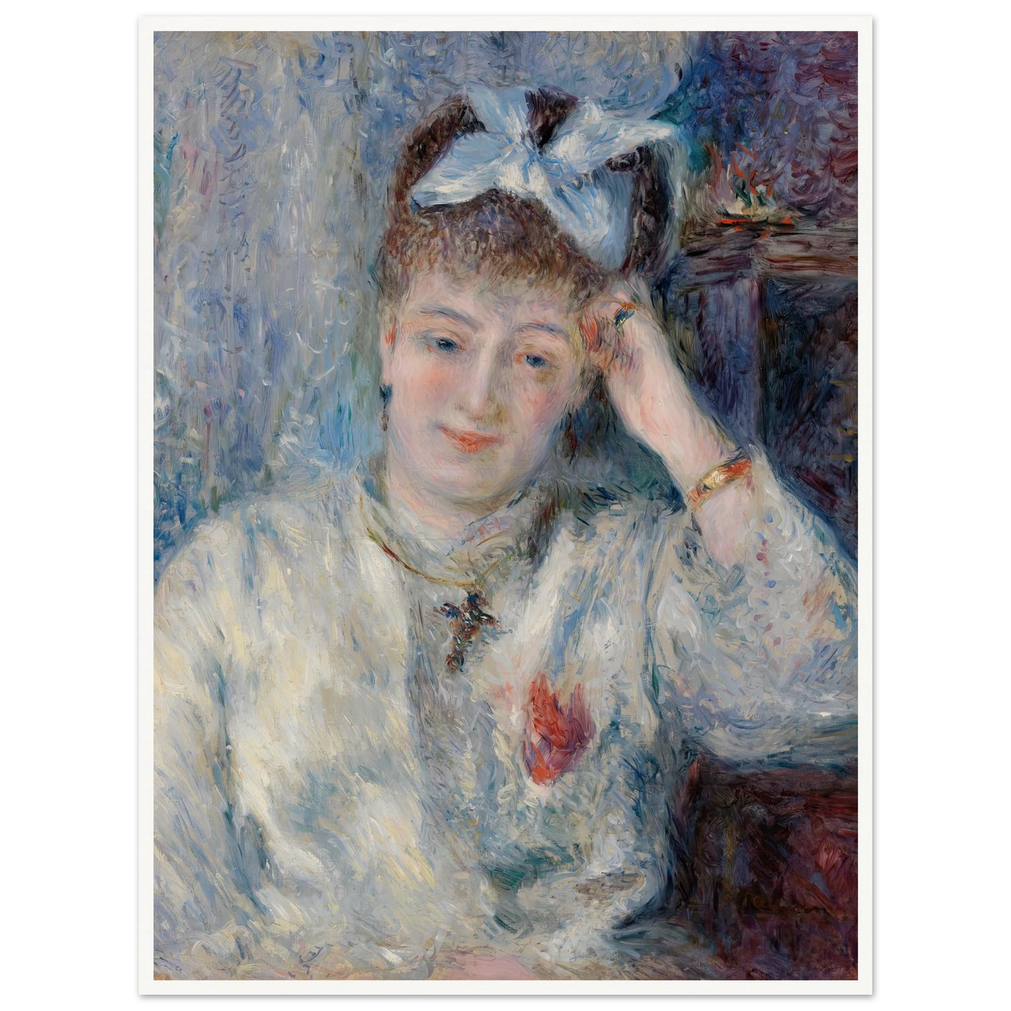Portrait of Mademoiselle Marie Murer (Portrait de Mademoiselle Marie Murer) (1877) Art Print | Pierre Auguste Renoir-Quipham Collections