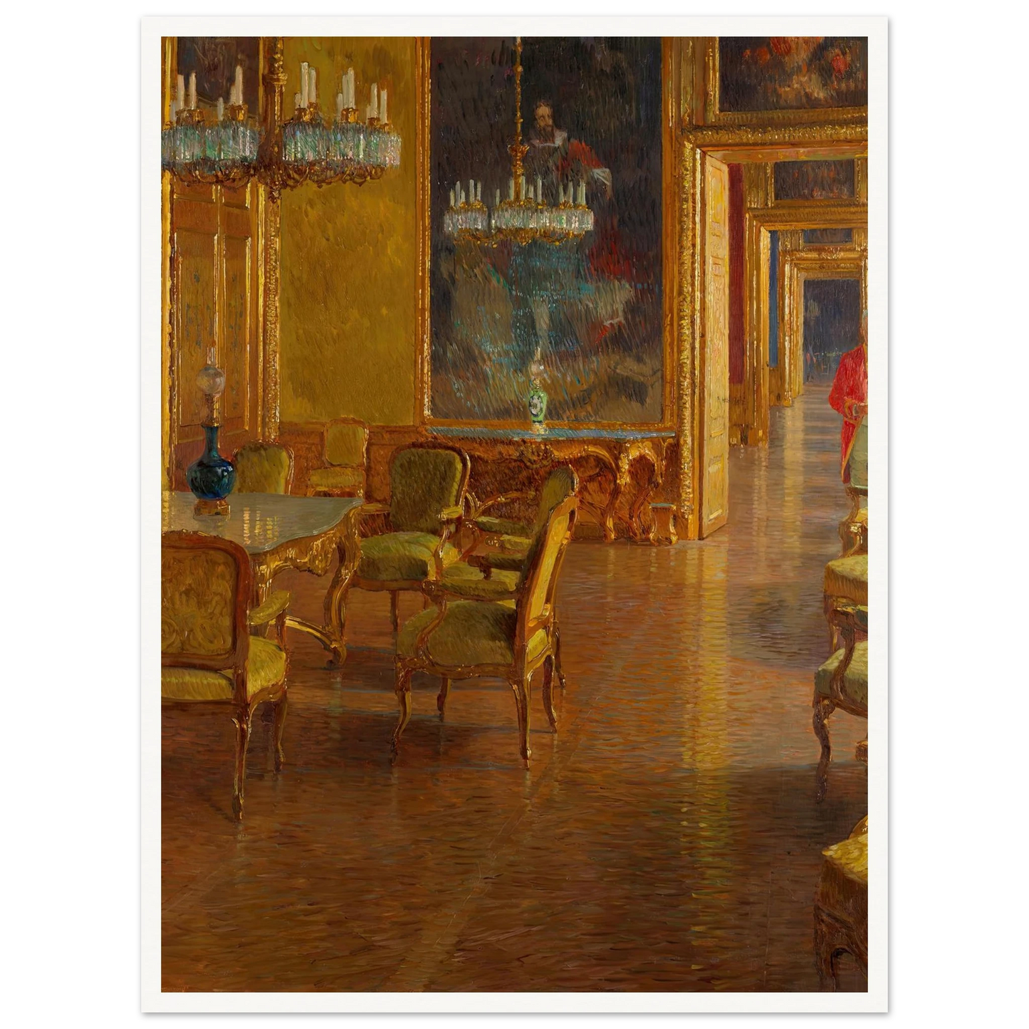 Interieur im Winterpalais des Prinzen Eugen von Savoyen in der Himmelpfortgasse (1907-1908) Art Print | Carl Moll-Quipham Collections