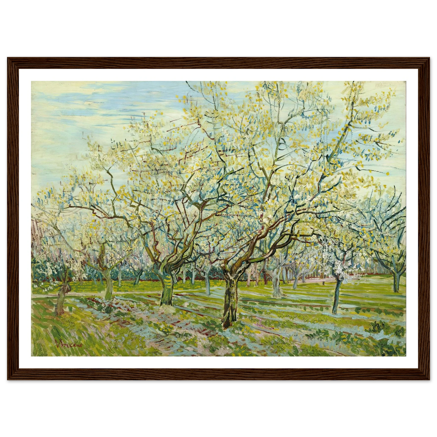 The white orchard (1888) Art Print | Vincent van Gogh-Quipham Collections