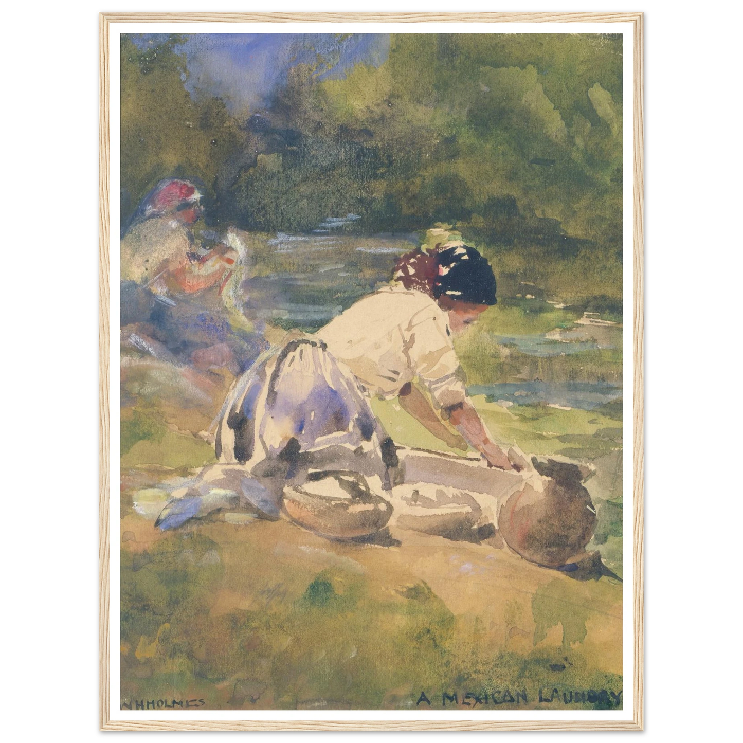 A Mexican Laundry (1895) Art Print | William Henry Holmes-Quipham Collections