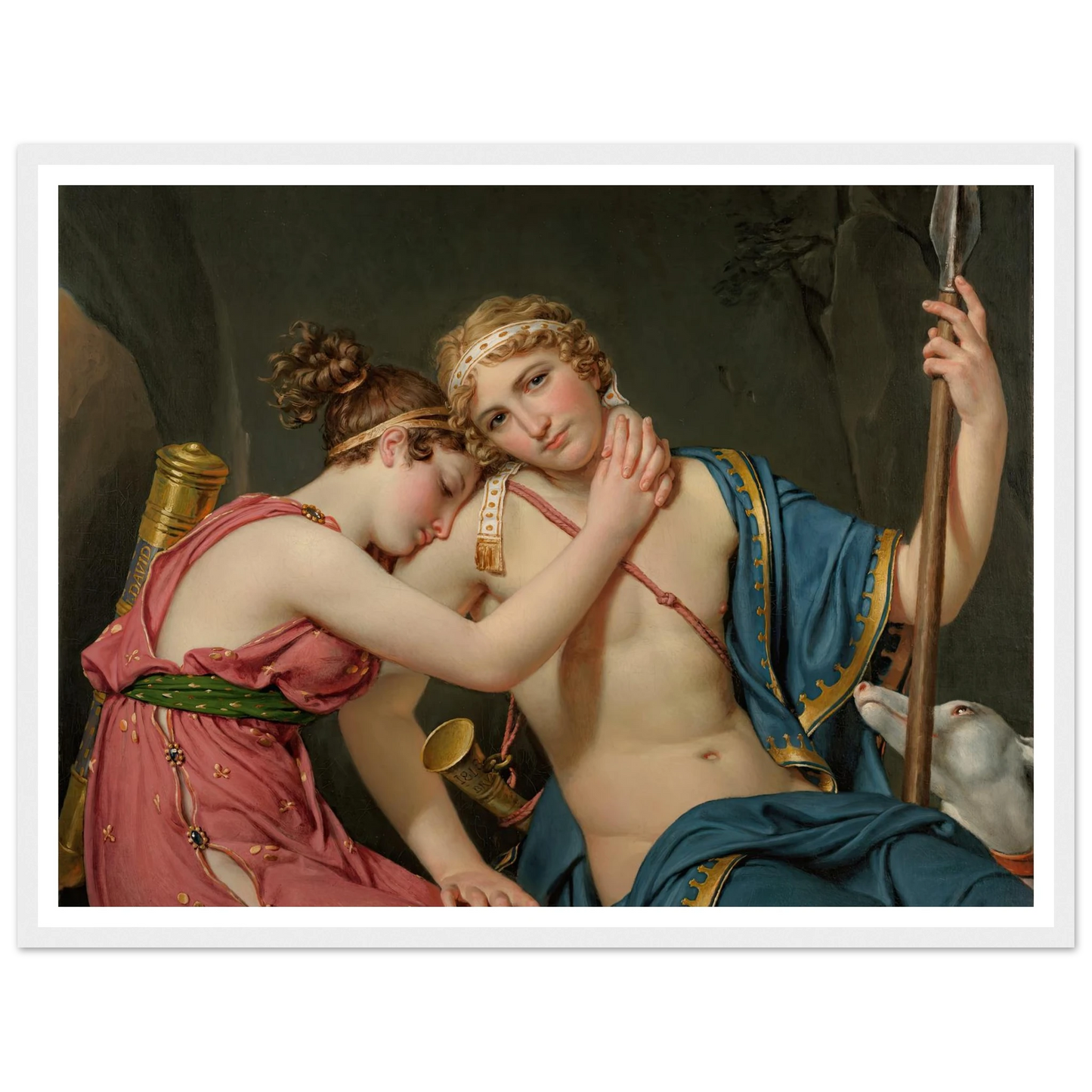The Farewell Of Telemachus And Eucharis (1818) Art Print | Jacques Louis David-Quipham Collections