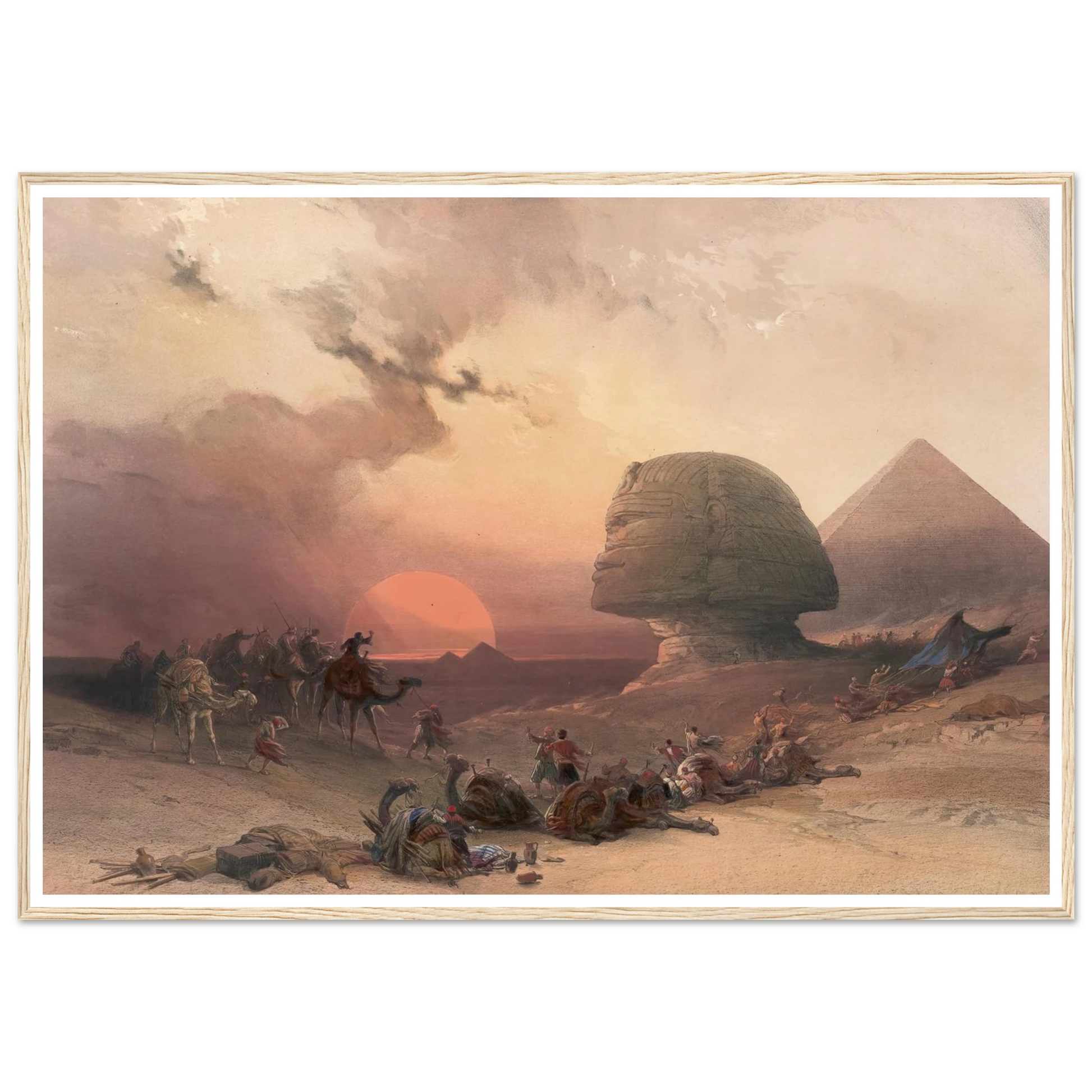 Approach of the simoom. Desert of Gizeh. (1846-1849) Art Print | David Roberts-Quipham Collections