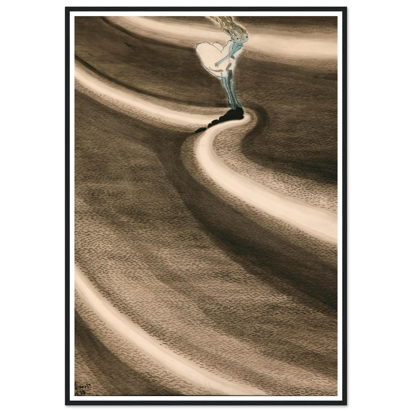 Fillettes devant la vague (1908) Art Print | Leon Spilliaert-Quipham Collections