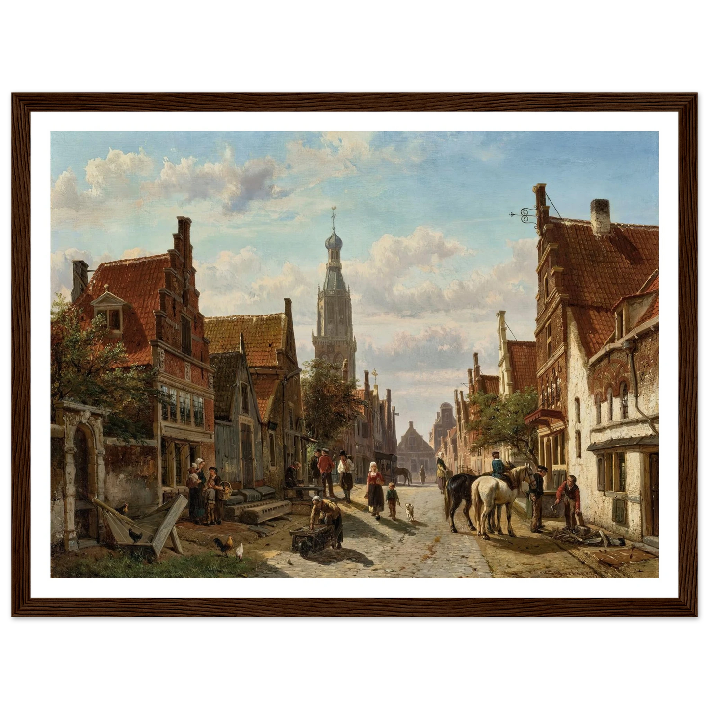 De Vijzelstraat te Enkhuizen (1866) Art Print | Cornelis Springer-Quipham Collections