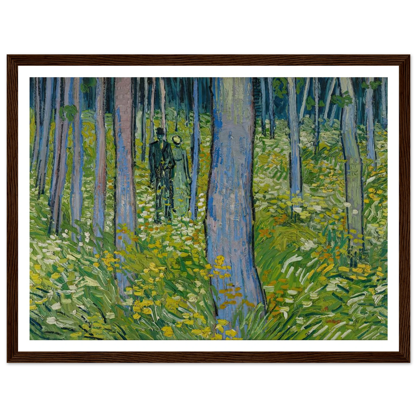 Undergrowth with two Figures (1890) Art Print | Vincent van Gogh-Quipham Collections