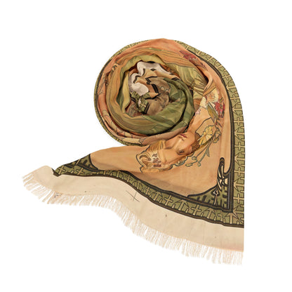 Spring | Alphonse Mucha Scarf – Art Nouveau Scarf-Quipham Collections
