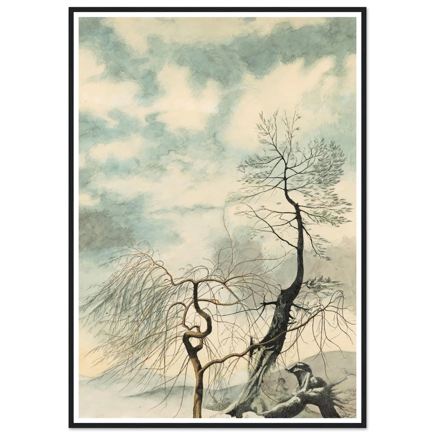 Arbres hivernaux (1942) Art Print | Leon Spilliaert-Quipham Collections