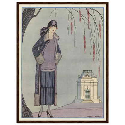 Le Belvédère ; Robe-Manteau, de Worth (1924) Art Print | George Barbier-Quipham Collections